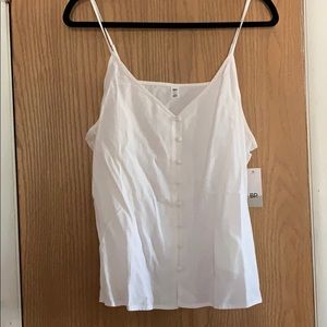 Nordstrom BP. White Button Front Tank